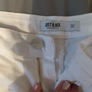 Just Black white shorts